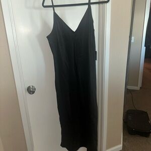 NWT Express Satin V-Neck Dress Large